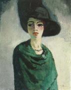 woman in black hat kees van dongen